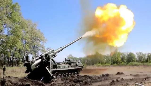 РВ показала ликвидицию ДОТа и САУ противника управляемыми снарядами «Краснополь»