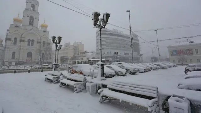 Жители Екатеринбурга 15 ноября показали на видео снежный апокалипсис в городе