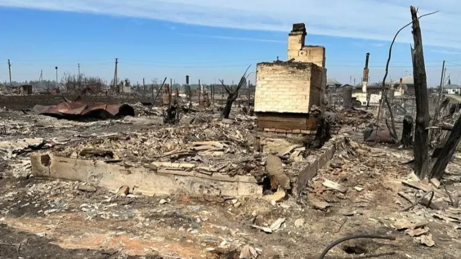 Лесной пожар в Курганской области полностью уничтожил старинный поселок