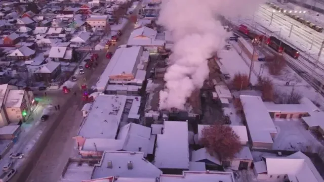 Сильный пожар в Самарской области произошёл сегодня ночью