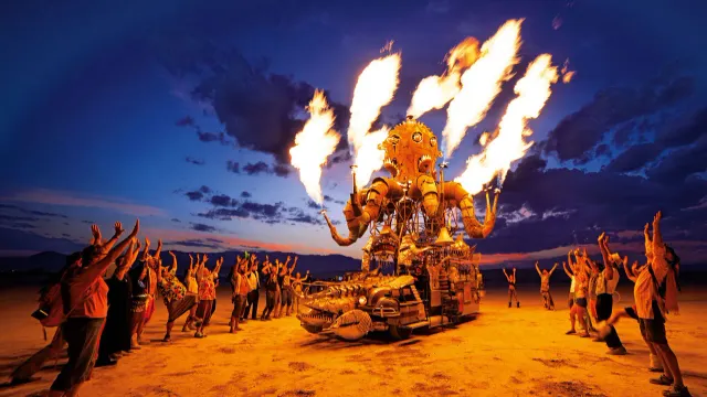 Спутник Copernicus запечатлел легендарный фестиваль Burning Man