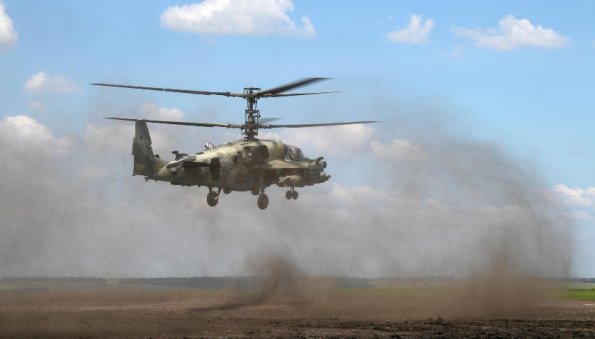 В ДНР вертолёт Ка-52 ВКС России уничтожил два украинских танка