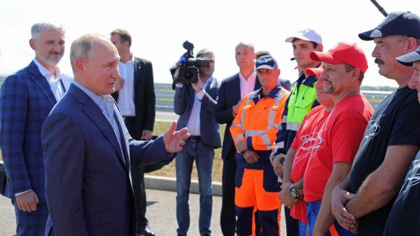 Путин принял участие в открытии трассы «Таврида» в Крыму
