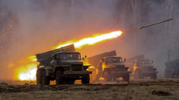 "РВ": РСЗО "Град" армии ВС России уничтожают позиции ВС Украины на авдеевском направлении