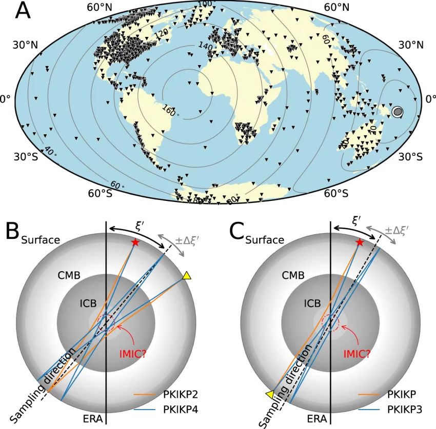 Nature: в центре ядра Земли обнаружили раскалённый железный шар диаметром 1300 км