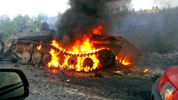 RusVesna показала, как ударные БЛА 132-й бригады уничтожают технику ВС Украины