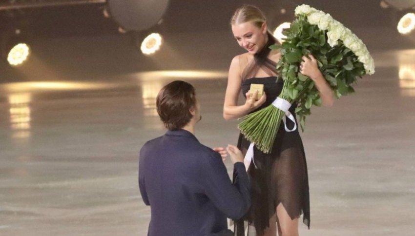 Фигуристка Александра Степанова получила предложение руки и сердца во время шоу Авербуха