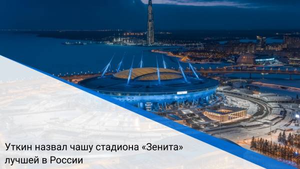 Уткин назвал чашу стадиона «Зенита» лучшей в России