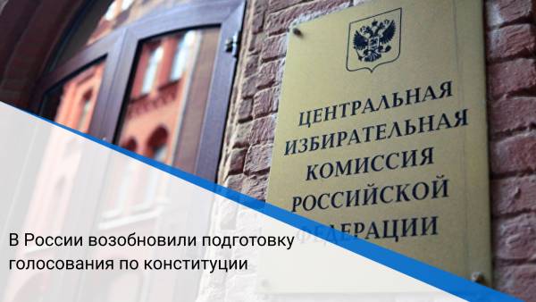 В России возобновили подготовку голосования по конституции