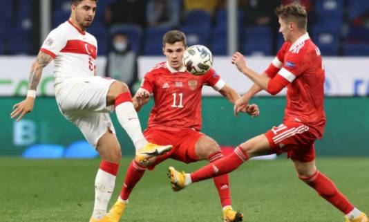 Россия сыграла вничью с Турцией в матче Лиги наций