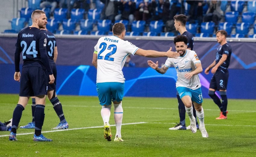 Петербургский «Зенит» одержал победу в Лиге чемпионов впервые за 672 дня
